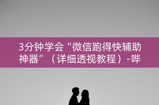 3分钟学会“微信跑得快辅助神器”（详细透视教程）-哔哩哔哩