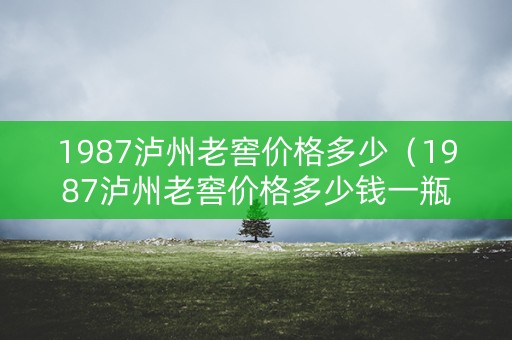 1987泸州老窖价格多少（1987泸州老窖价格多少钱一瓶）