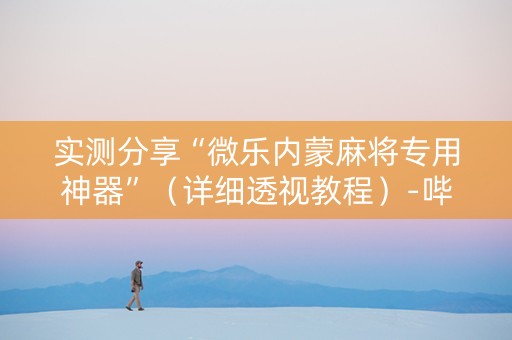 实测分享“微乐内蒙麻将专用神器”（详细透视教程）-哔哩哔哩