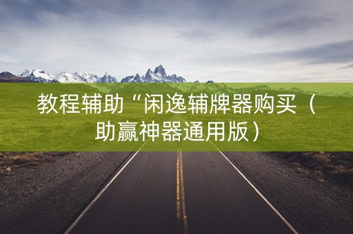 教程辅助“闲逸辅牌器购买（助赢神器通用版）