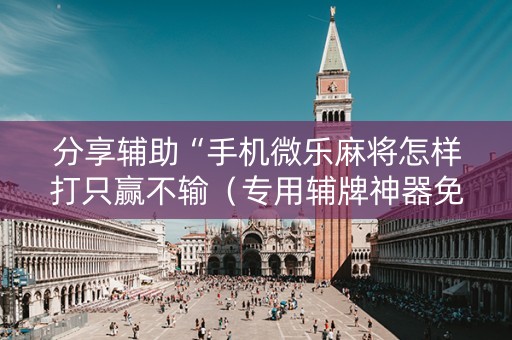 分享辅助“手机微乐麻将怎样打只赢不输（专用辅牌神器免安装）