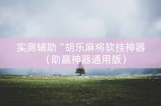 实测辅助“胡乐麻将软挂神器（助赢神器通用版）