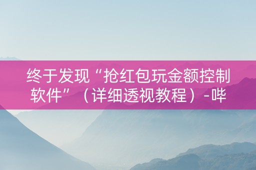 终于发现“抢红包玩金额控制软件”（详细透视教程）-哔哩哔哩