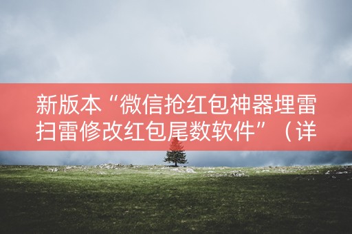 新版本“微信抢红包神器埋雷扫雷修改红包尾数软件”（详细透视教程）-哔哩哔哩