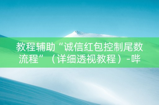 教程辅助“诚信红包控制尾数流程”（详细透视教程）-哔哩哔哩
