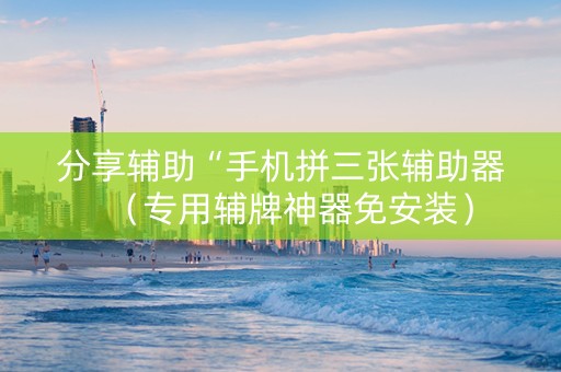 分享辅助“手机拼三张辅助器（专用辅牌神器免安装）