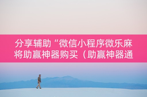 分享辅助“微信小程序微乐麻将助赢神器购买（助赢神器通用版）