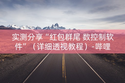 实测分享“红包群尾 数控制软件”（详细透视教程）-哔哩哔哩