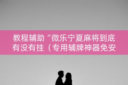 教程辅助“微乐宁夏麻将到底有没有挂（专用辅牌神器免安装）