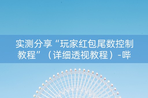实测分享“玩家红包尾数控制教程”（详细透视教程）-哔哩哔哩