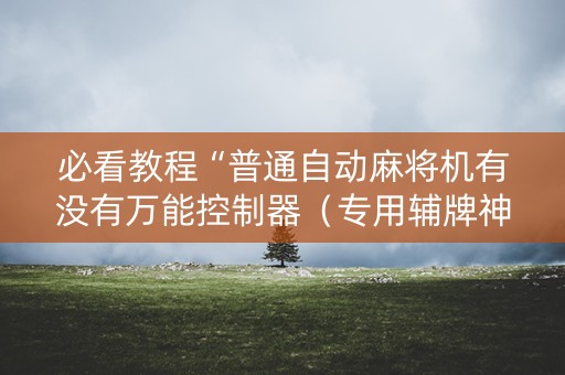 必看教程“普通自动麻将机有没有万能控制器（专用辅牌神器免安装）
