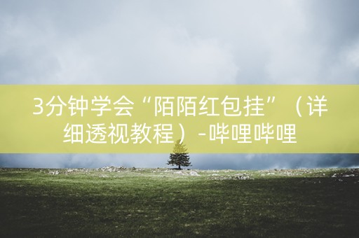 3分钟学会“陌陌红包挂”（详细透视教程）-哔哩哔哩