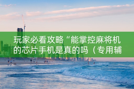 玩家必看攻略“能掌控麻将机的芯片手机是真的吗（专用辅牌神器免安装）