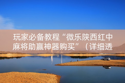 玩家必备教程“微乐陕西红中麻将助赢神器购买”（详细透视教程）-哔哩哔哩
