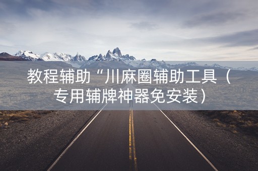 教程辅助“川麻圈辅助工具（专用辅牌神器免安装）
