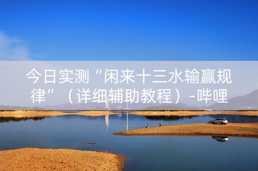今日实测“闲来十三水输赢规律”（详细辅助教程）-哔哩哔哩