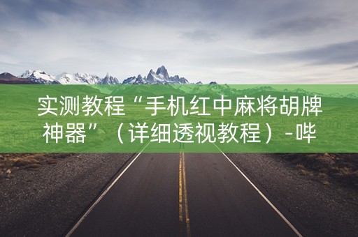 实测教程“手机红中麻将胡牌神器”（详细透视教程）-哔哩哔哩