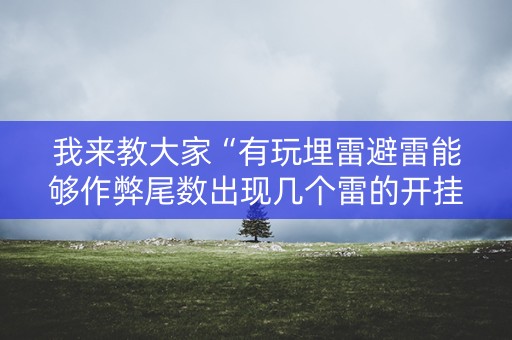 我来教大家“有玩埋雷避雷能够作弊尾数出现几个雷的开挂”（详细透视教程）-哔哩哔哩