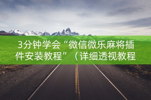 3分钟学会“微信微乐麻将插件安装教程”（详细透视教程）-哔哩哔哩