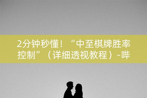 2分钟秒懂！“中至棋牌胜率控制”（详细透视教程）-哔哩哔哩
