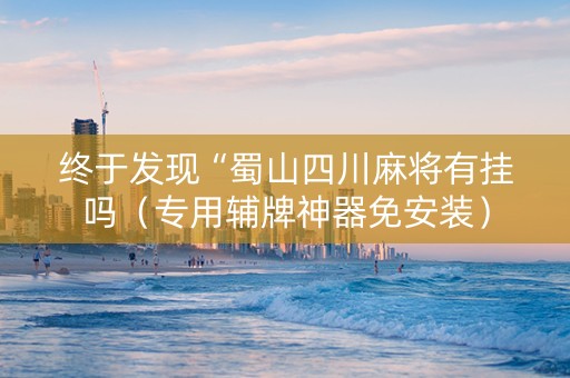 终于发现“蜀山四川麻将有挂吗（专用辅牌神器免安装）