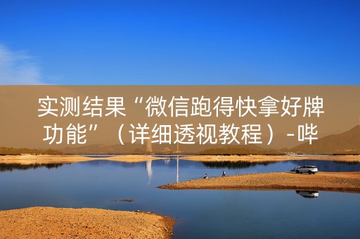 实测结果“微信跑得快拿好牌功能”（详细透视教程）-哔哩哔哩