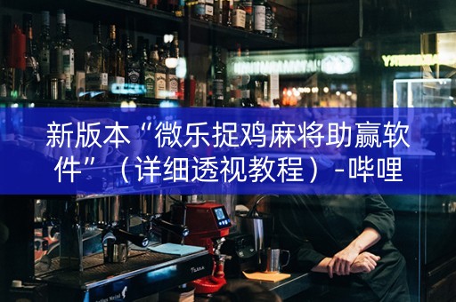 新版本“微乐捉鸡麻将助赢软件”（详细透视教程）-哔哩哔哩