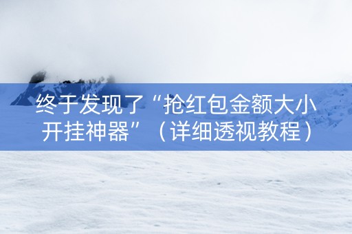 终于发现了“抢红包金额大小开挂神器”（详细透视教程）-哔哩哔哩