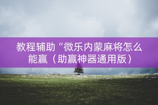 教程辅助“微乐内蒙麻将怎么能赢（助赢神器通用版）