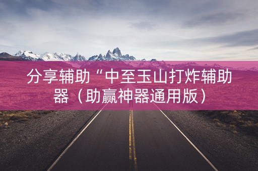 分享辅助“中至玉山打炸辅助器（助赢神器通用版）