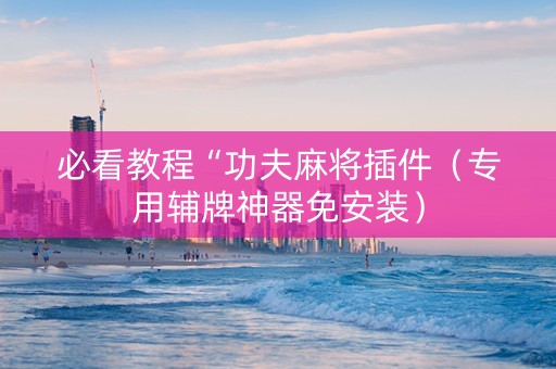必看教程“功夫麻将插件（专用辅牌神器免安装）
