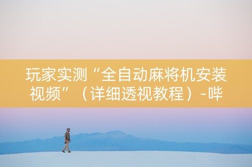 玩家实测“全自动麻将机安装视频”（详细透视教程）-哔哩哔哩