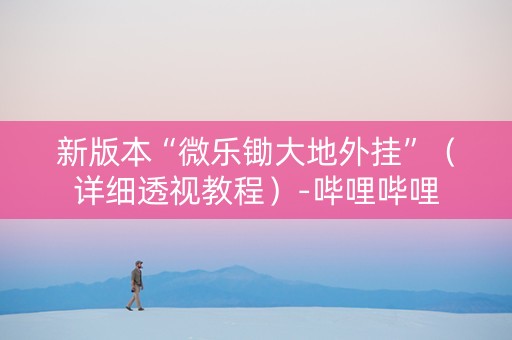 新版本“微乐锄大地外挂”（详细透视教程）-哔哩哔哩