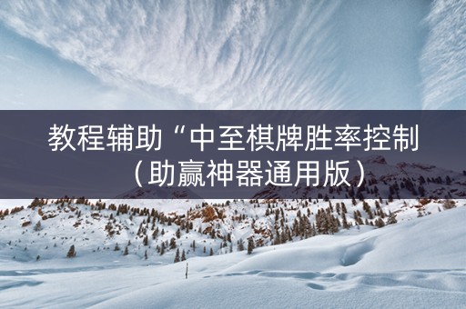 教程辅助“中至棋牌胜率控制（助赢神器通用版）