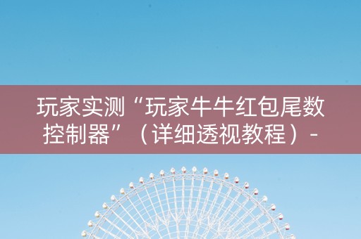 玩家实测“玩家牛牛红包尾数控制器”（详细透视教程）-哔哩哔哩