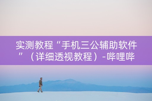 实测教程“手机三公辅助软件”（详细透视教程）-哔哩哔哩