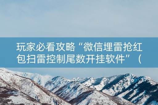 玩家必看攻略“微信埋雷抢红包扫雷控制尾数开挂软件”（详细透视教程）-哔哩哔哩