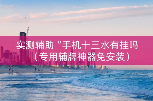 实测辅助“手机十三水有挂吗（专用辅牌神器免安装）