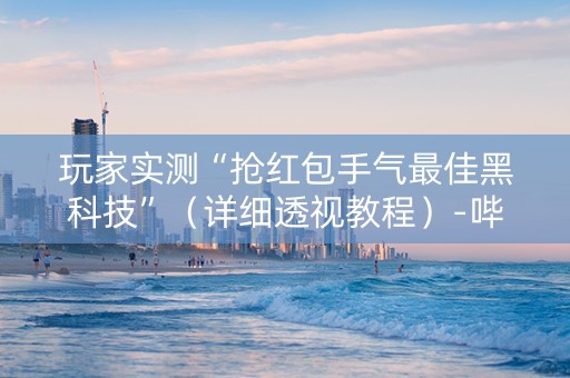 玩家实测“抢红包手气最佳黑科技”（详细透视教程）-哔哩哔哩
