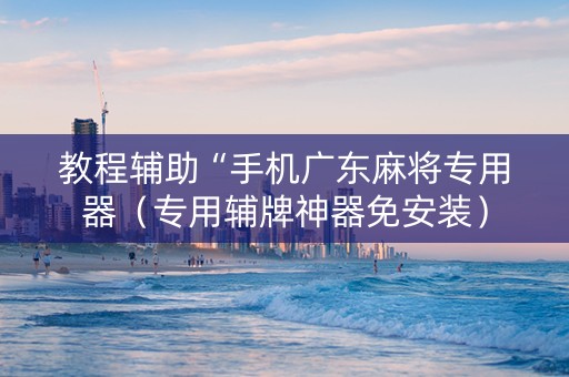 教程辅助“手机广东麻将专用器（专用辅牌神器免安装）