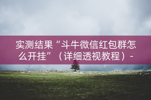 实测结果“斗牛微信红包群怎么开挂”（详细透视教程）-哔哩哔哩