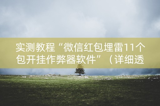 实测教程“微信红包埋雷11个包开挂作弊器软件”（详细透视教程）-哔哩哔哩