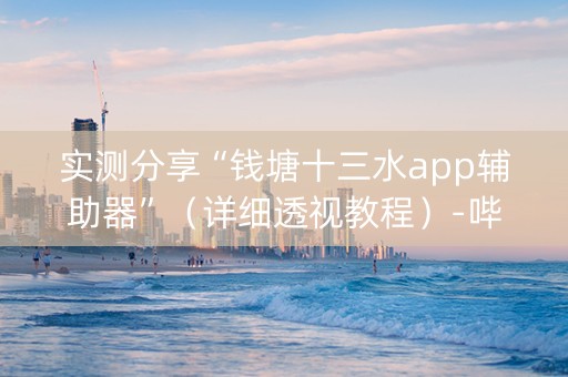 实测分享“钱塘十三水app辅助器”（详细透视教程）-哔哩哔哩