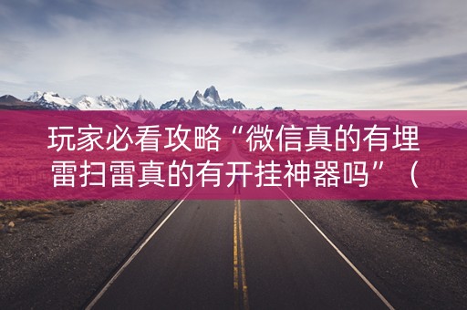 玩家必看攻略“微信真的有埋雷扫雷真的有开挂神器吗”（详细透视教程）-哔哩哔哩