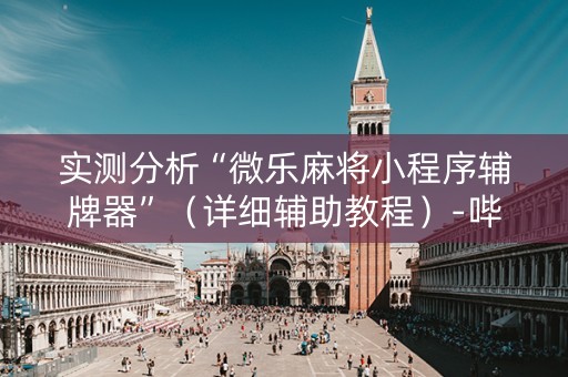实测分析“微乐麻将小程序辅牌器”（详细辅助教程）-哔哩哔哩