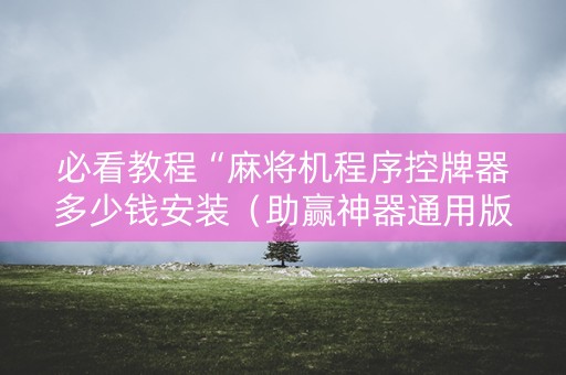 必看教程“麻将机程序控牌器多少钱安装（助赢神器通用版）