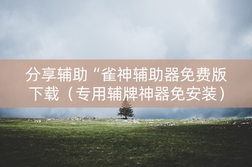 分享辅助“雀神辅助器免费版下载（专用辅牌神器免安装）