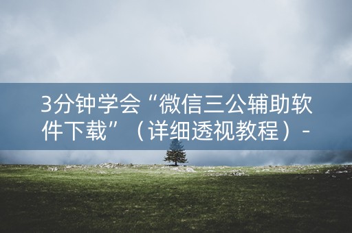 3分钟学会“微信三公辅助软件下载”（详细透视教程）-哔哩哔哩