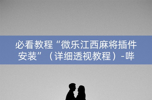 必看教程“微乐江西麻将插件安装”（详细透视教程）-哔哩哔哩