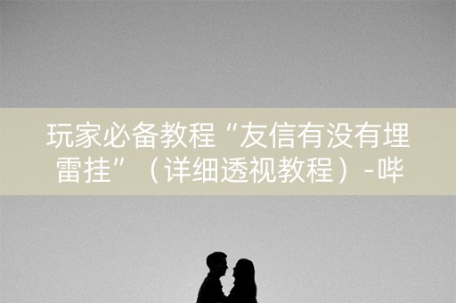 玩家必备教程“友信有没有埋雷挂”（详细透视教程）-哔哩哔哩